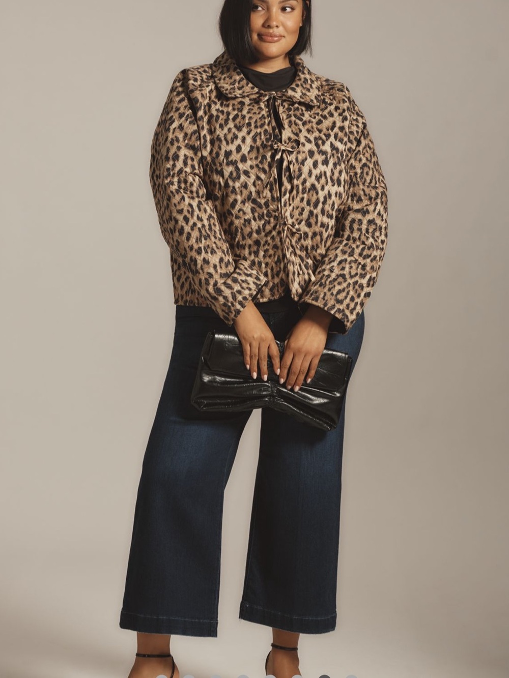 Anthropologie Leopard Print Quilted Jacket - Tan/Black - Picture 3 of 11